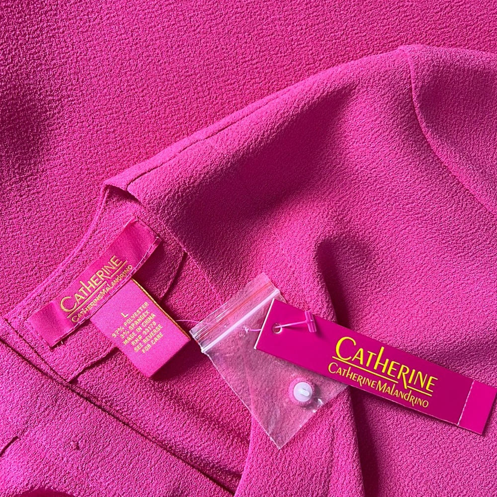 CATHERINE MALANDRINo Pink Blouse L - Picture 6 of 6